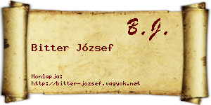 Bitter József névjegykártya